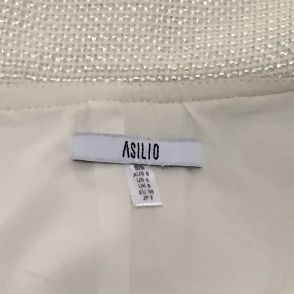 Asilio Almost Famous glamour cape dress Ivory 4 - Picture 7 of 7